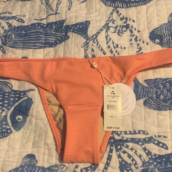 NWT PILYQ PQ CORAL COAST BASIC RUCHED TEENY BOTTOM - Picture 3 of 14